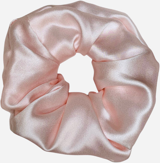 Fab & Full 100% Mulberry Silk Scrunchie/ Cotton Candy